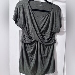 Motherhood Charcoal Drape Blouse